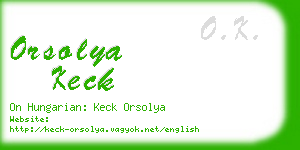 orsolya keck business card